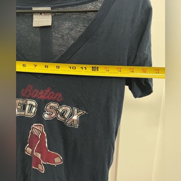 Boston Red Sox MLB Genuine Merchandise Apparel Ladies Navy Blue TShirt - Picture 6 of 8